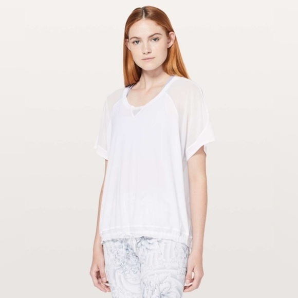 Lululemon Final Count Tee White - Picture 1 of 9
